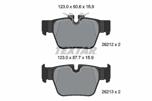 накладки TEXTAR 2621201