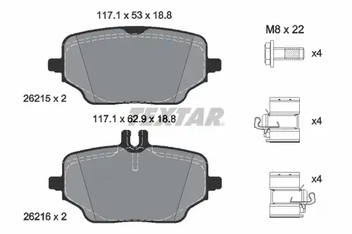 накладки TEXTAR 2621501