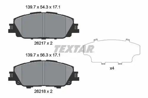 накладки TEXTAR 2621701