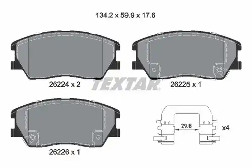 накладки TEXTAR 2622401