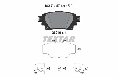 накладки TEXTAR 2624501