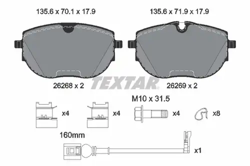 накладки TEXTAR 2626801