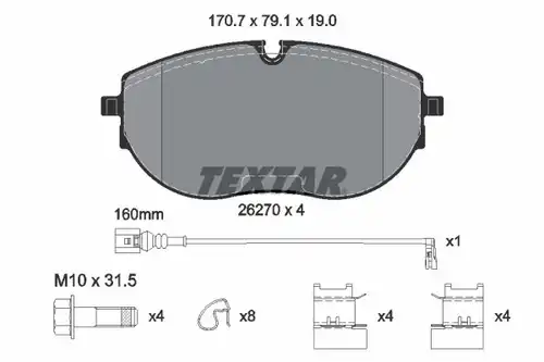 накладки TEXTAR 2627001