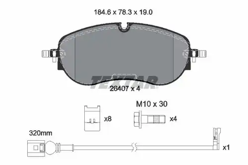 накладки TEXTAR 2640701