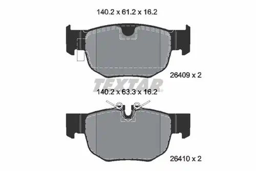 накладки TEXTAR 2640901