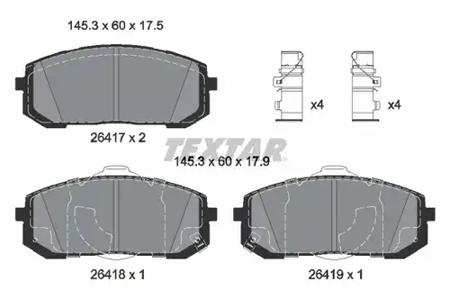 накладки TEXTAR 2641701