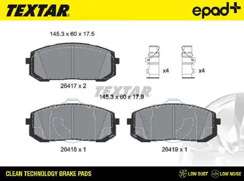 накладки TEXTAR 2641701CP