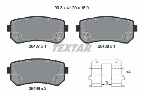 накладки TEXTAR 2643701