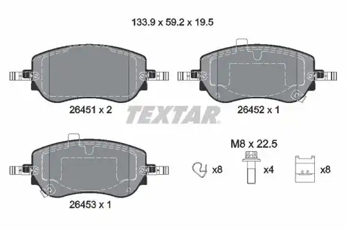 накладки TEXTAR 2645101