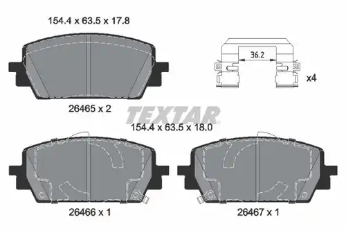 накладки TEXTAR 2646501