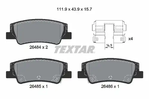 накладки TEXTAR 2648401