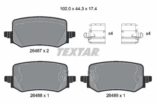 накладки TEXTAR 2648701