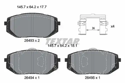 накладки TEXTAR 2649301