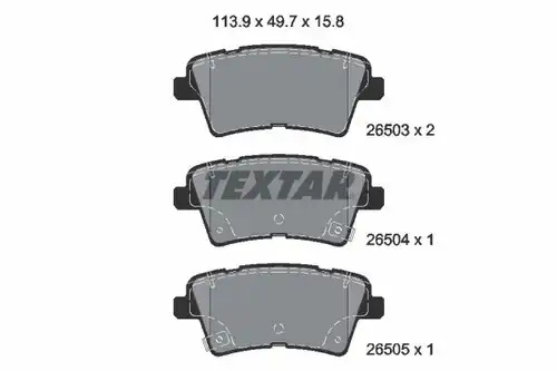 накладки TEXTAR 2650301