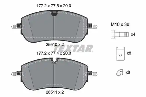 накладки TEXTAR 2651001