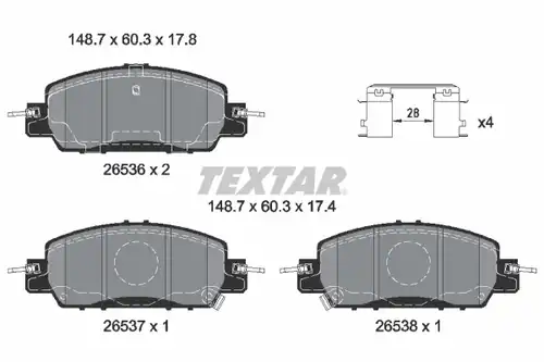 накладки TEXTAR 2653601