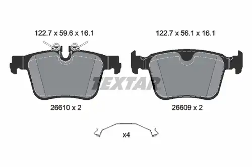 накладки TEXTAR 2661001