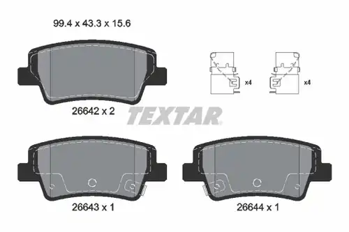 накладки TEXTAR 2664201