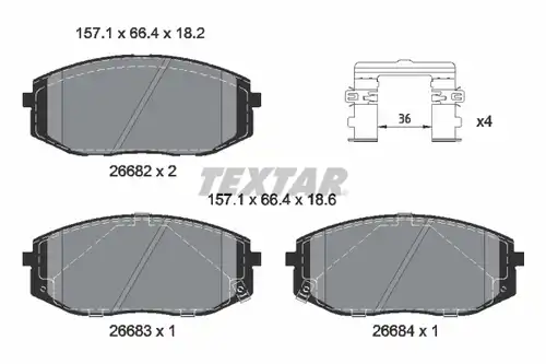 накладки TEXTAR 2668201