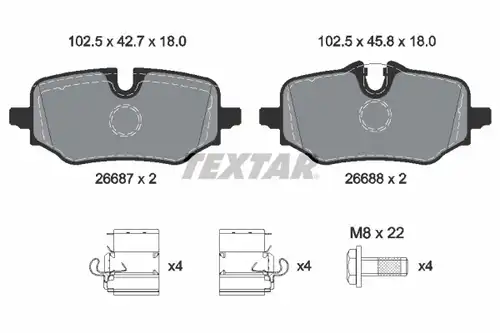 накладки TEXTAR 2668701