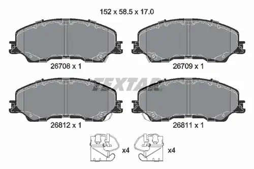 накладки TEXTAR 2670801