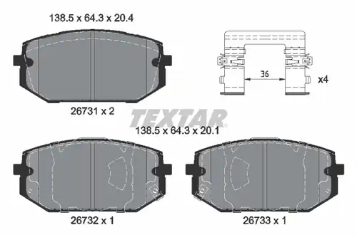 накладки TEXTAR 2673101