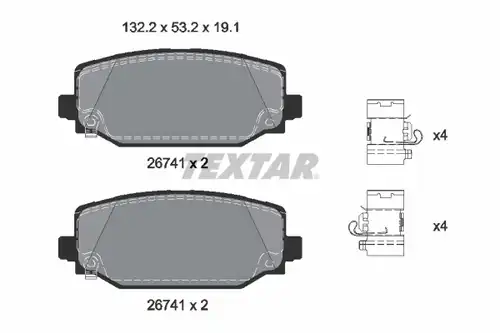 накладки TEXTAR 2674101