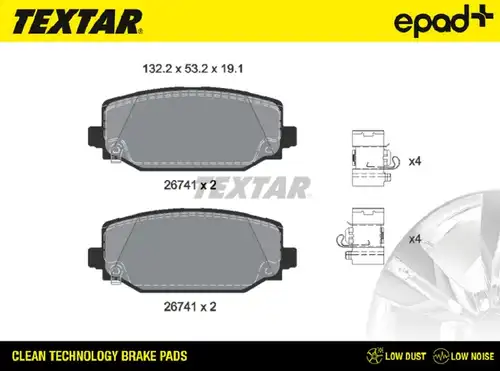 накладки TEXTAR 2674101CP