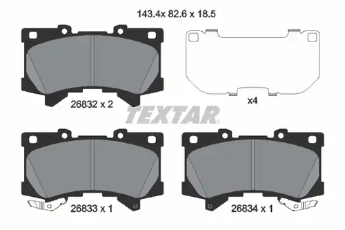 накладки TEXTAR 2683201