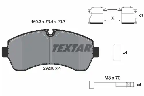 накладки TEXTAR 2920002