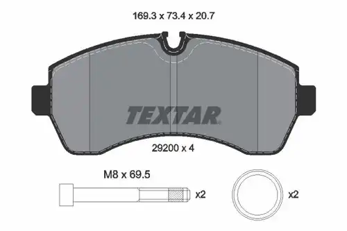 накладки TEXTAR 2920006