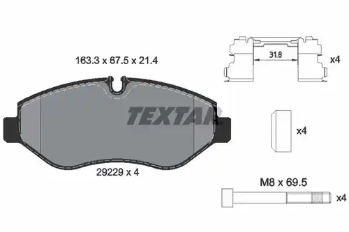 накладки TEXTAR 2922901