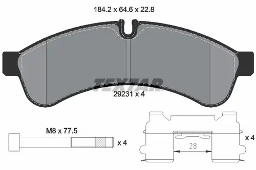 накладки TEXTAR 2923101