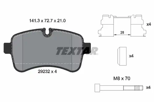 накладки TEXTAR 2923201