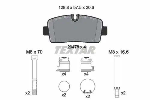 накладки TEXTAR 2947801