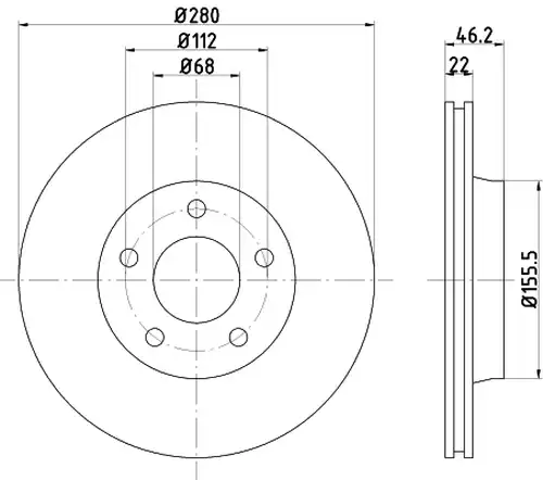 спирачен диск TEXTAR 92025800