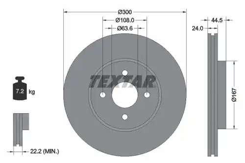 спирачен диск TEXTAR 92139903