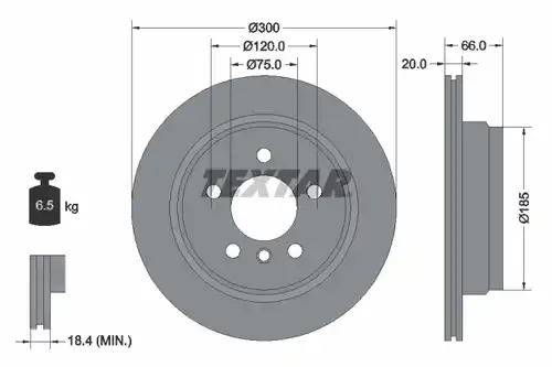 спирачен диск TEXTAR 92239703