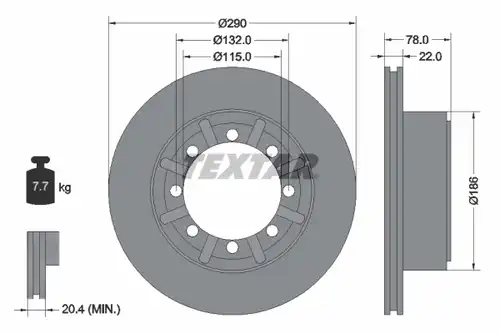 спирачен диск TEXTAR 93117600