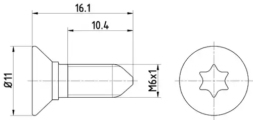 винт, спирачен диск TEXTAR TPM0008