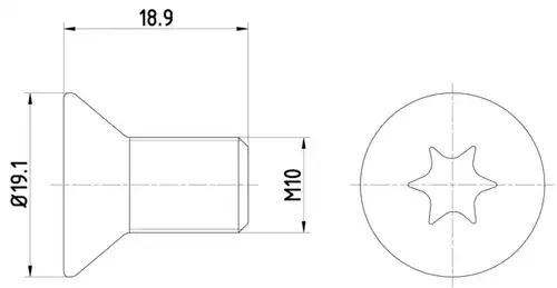 винт, спирачен диск TEXTAR TPM0010