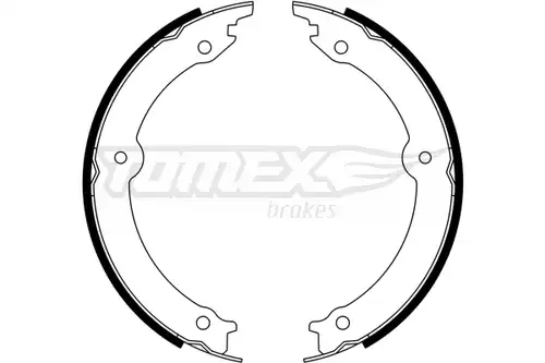 комплект спирачна челюст, ръчна спирачка TOMEX Brakes TX 23-33