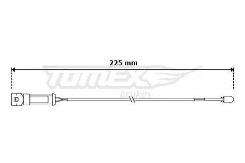 предупредителен контактен сензор, износване на накладките TOMEX Brakes TX 30-98