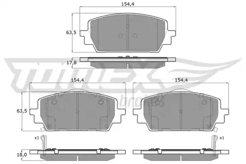 накладки TOMEX Brakes TX 60-18