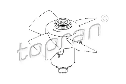 вентилатор, охлаждане на двигателя TOPRAN 107 708