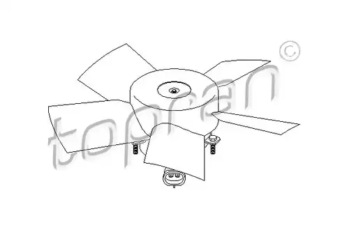 вентилатор, охлаждане на двигателя TOPRAN 207 321
