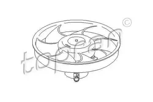 вентилатор, охлаждане на двигателя TOPRAN 302 601