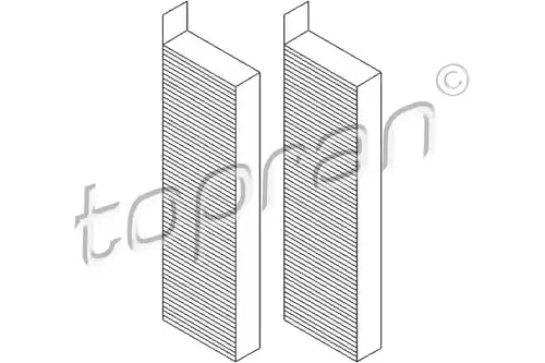 комплект филтри, въздух за купето TOPRAN 722 261