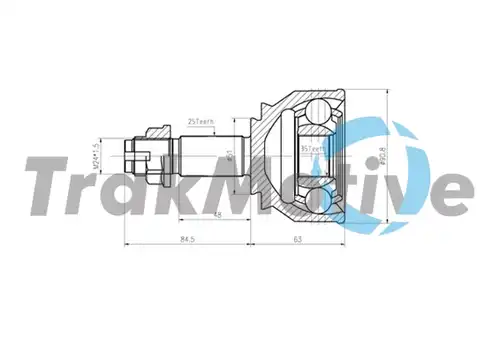 каре комплект, полуоска TrakMotive 40-0823