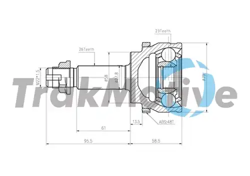 каре комплект, полуоска TrakMotive 40-0829